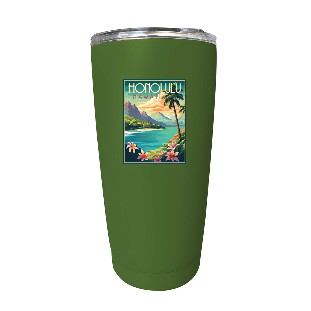 Honolulu Hawaii C Souvenir 16 oz Insulated Tumbler Image 1