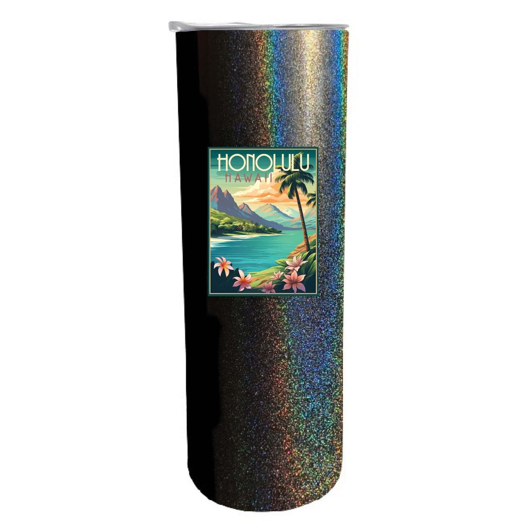 Honolulu Hawaii C Souvenir 20 oz Insulated Skinny Tumbler Image 4