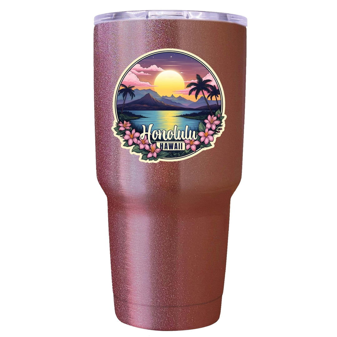 Honolulu Hawaii B Souvenir 24 oz Insulated Stainless Steel Tumbler Image 4