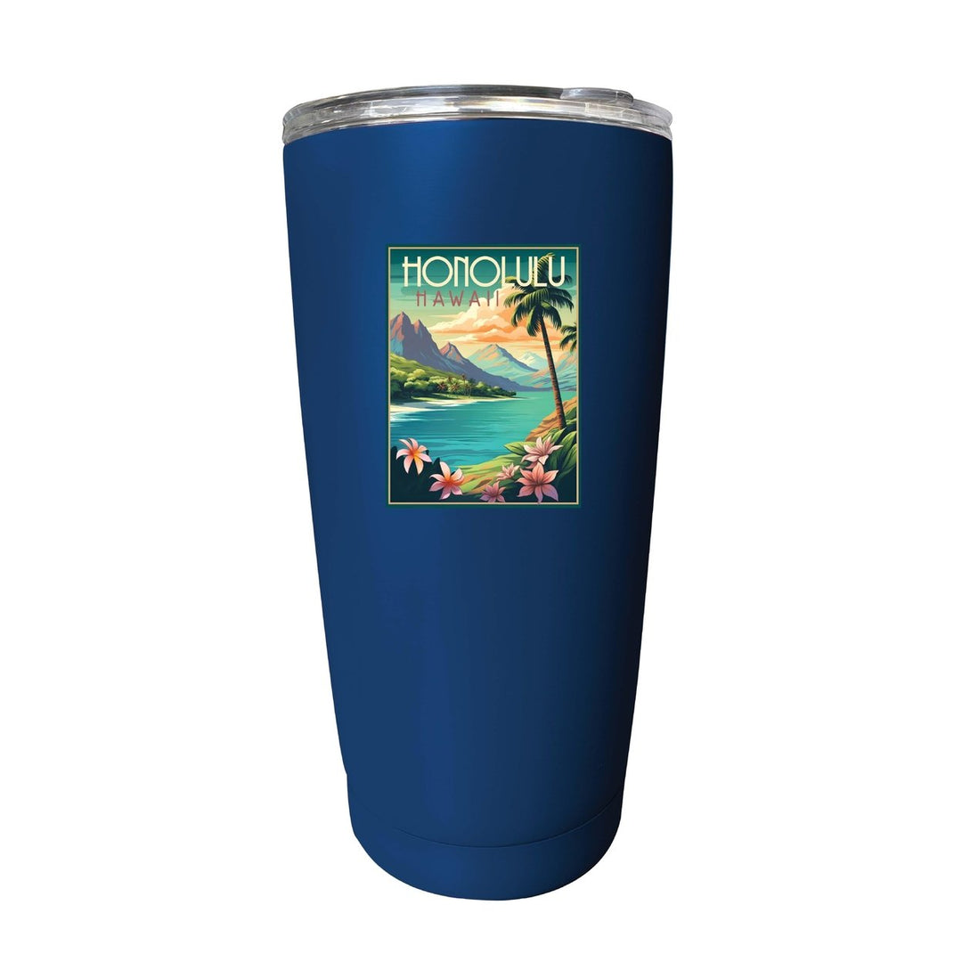 Honolulu Hawaii C Souvenir 16 oz Insulated Tumbler Image 1