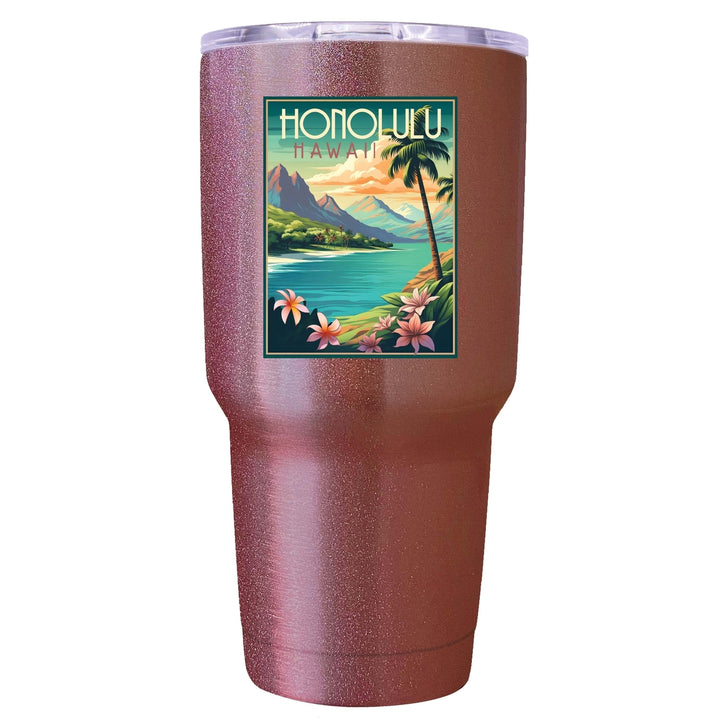 Honolulu Hawaii C Souvenir 24 oz Insulated Stainless Steel Tumbler Image 3