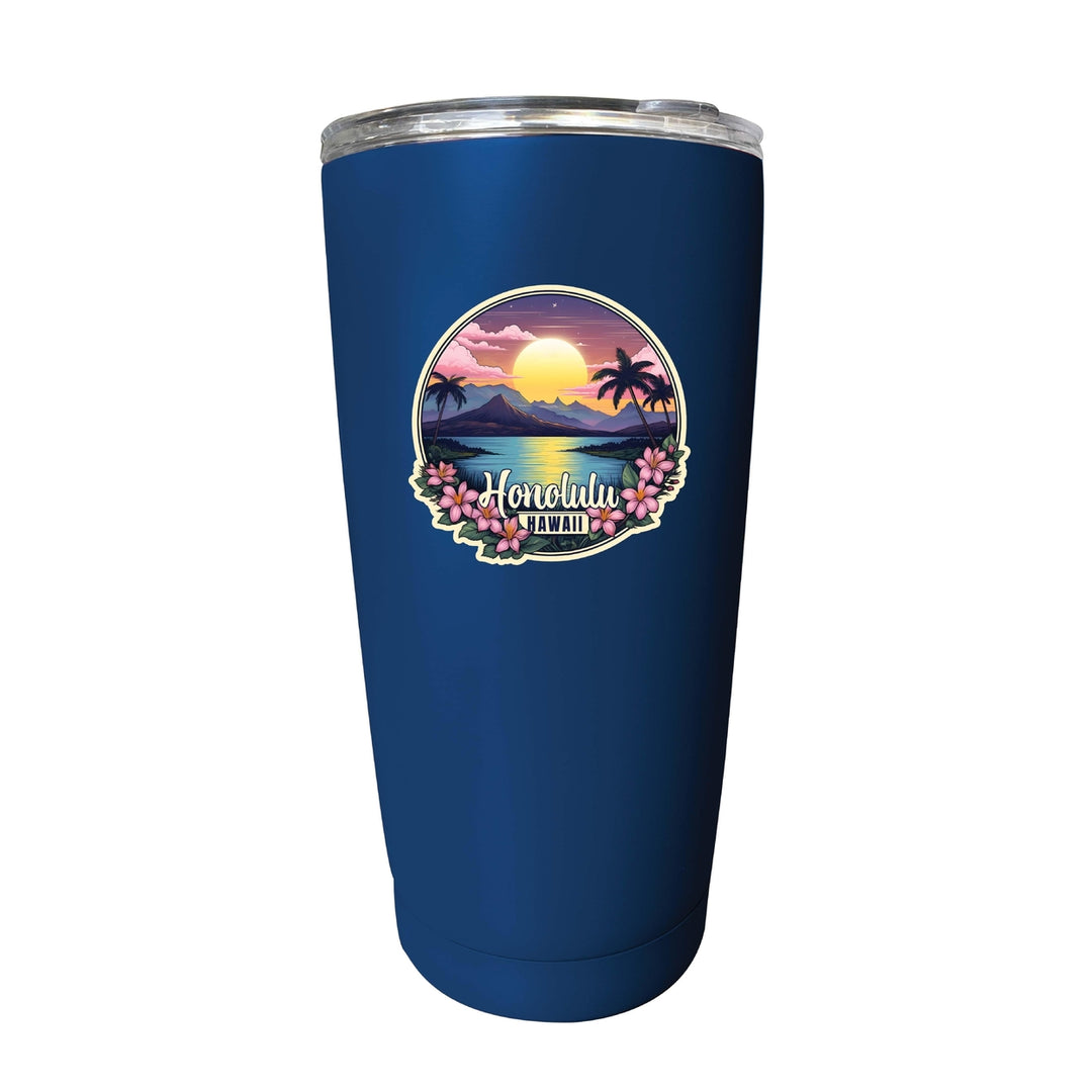 Honolulu Hawaii B Souvenir 16 oz Insulated Tumbler Image 4