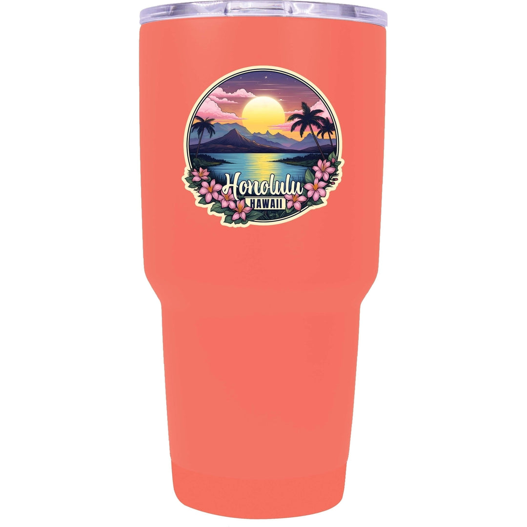 Honolulu Hawaii B Souvenir 24 oz Insulated Stainless Steel Tumbler Image 9