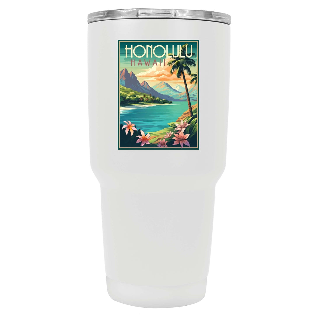 Honolulu Hawaii C Souvenir 24 oz Insulated Stainless Steel Tumbler Image 4