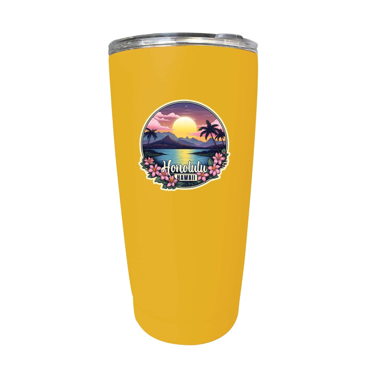 Honolulu Hawaii B Souvenir 16 oz Insulated Tumbler Image 6