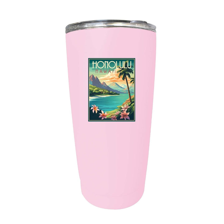 Honolulu Hawaii C Souvenir 16 oz Insulated Tumbler Image 4