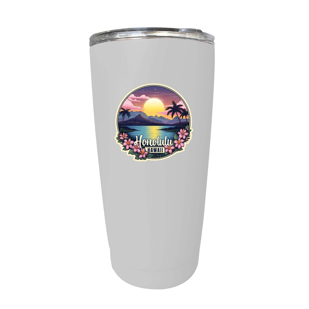 Honolulu Hawaii B Souvenir 16 oz Insulated Tumbler Image 7