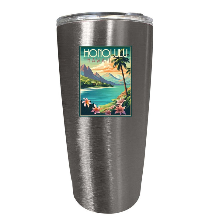 Honolulu Hawaii C Souvenir 16 oz Insulated Tumbler Image 1