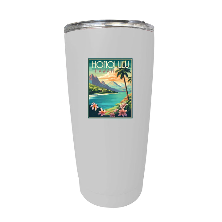 Honolulu Hawaii C Souvenir 16 oz Insulated Tumbler Image 6