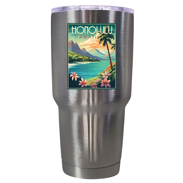 Honolulu Hawaii C Souvenir 24 oz Insulated Stainless Steel Tumbler Image 8