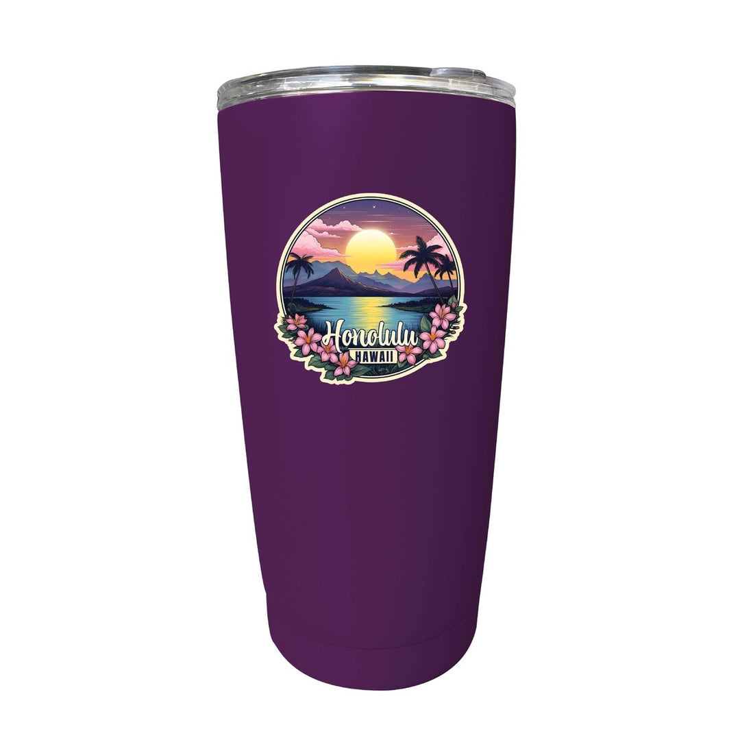 Honolulu Hawaii B Souvenir 16 oz Insulated Tumbler Image 1