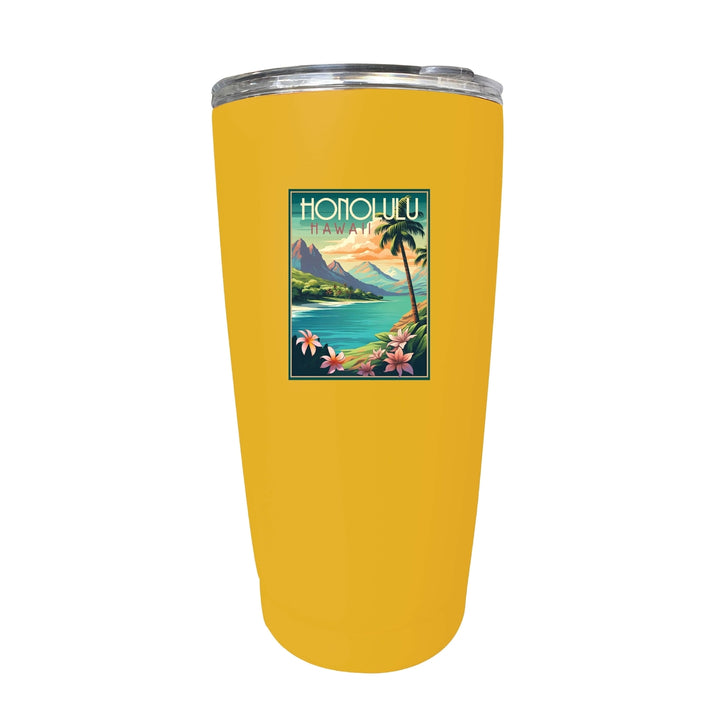 Honolulu Hawaii C Souvenir 16 oz Insulated Tumbler Image 7