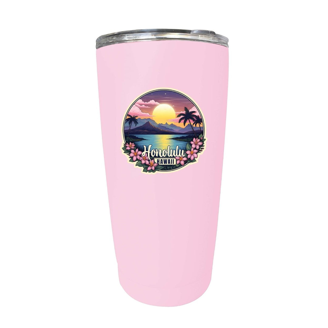 Honolulu Hawaii B Souvenir 16 oz Insulated Tumbler Image 9