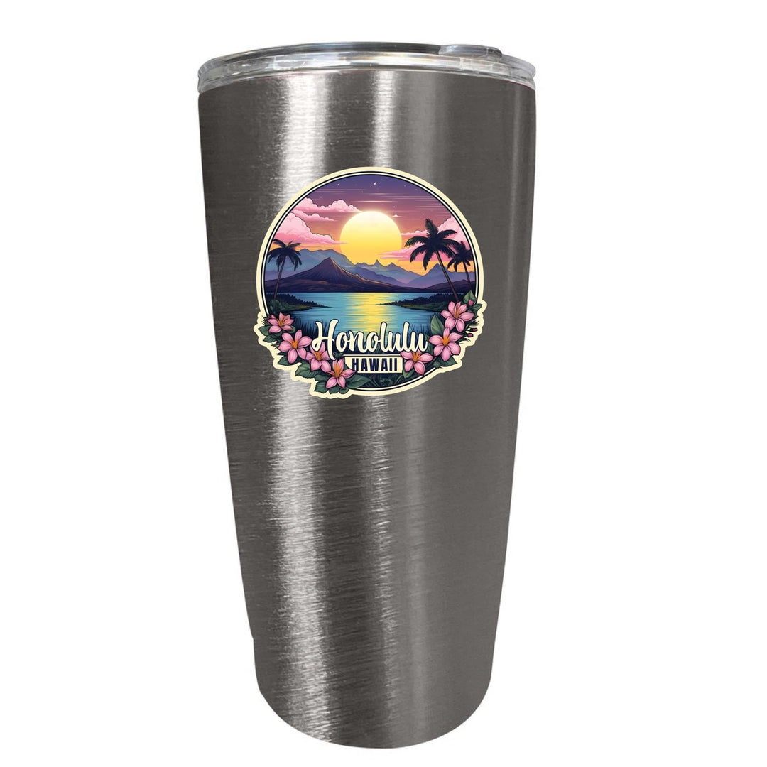 Honolulu Hawaii B Souvenir 16 oz Insulated Tumbler Image 10