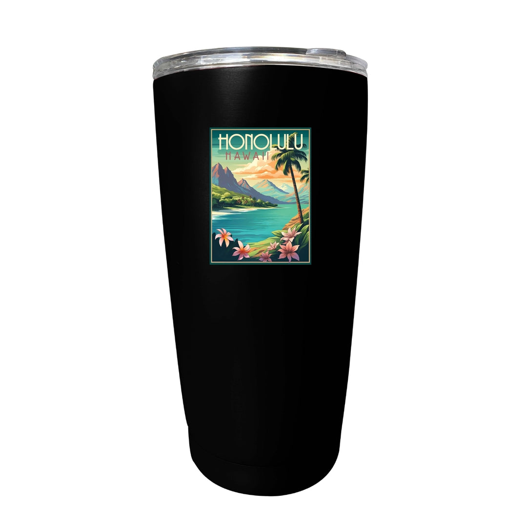 Honolulu Hawaii C Souvenir 16 oz Insulated Tumbler Image 9