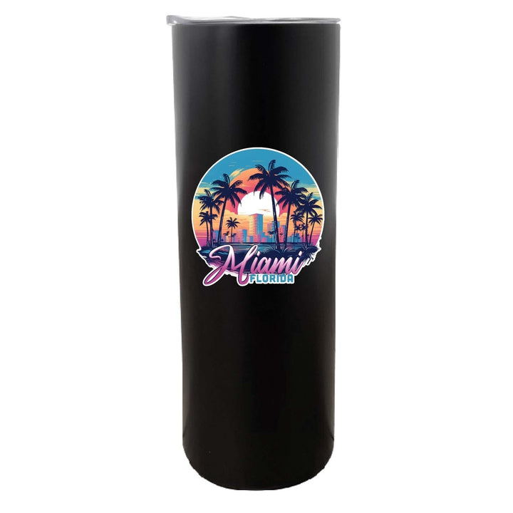 Miami Florida B Souvenir 20 oz Insulated Skinny Tumbler Image 2