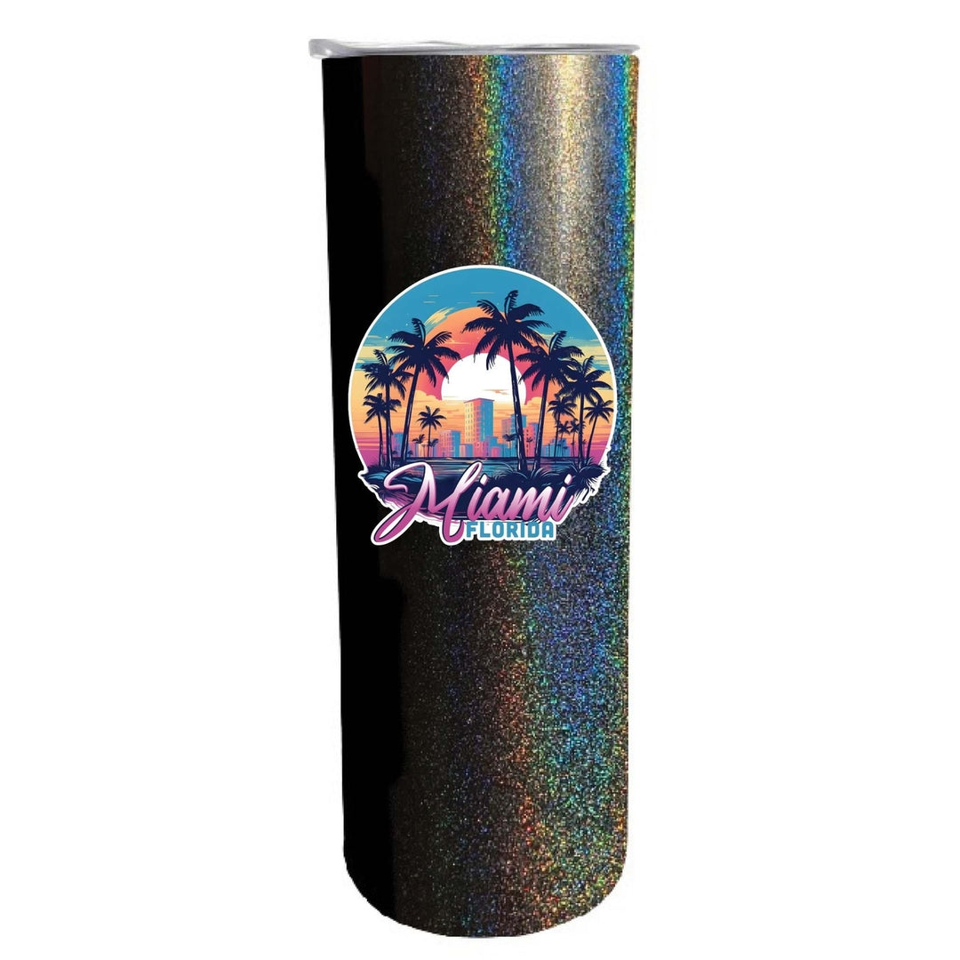 Miami Florida B Souvenir 20 oz Insulated Skinny Tumbler Image 4