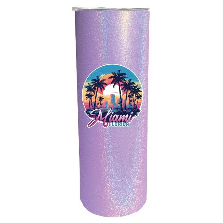 Miami Florida B Souvenir 20 oz Insulated Skinny Tumbler Image 4