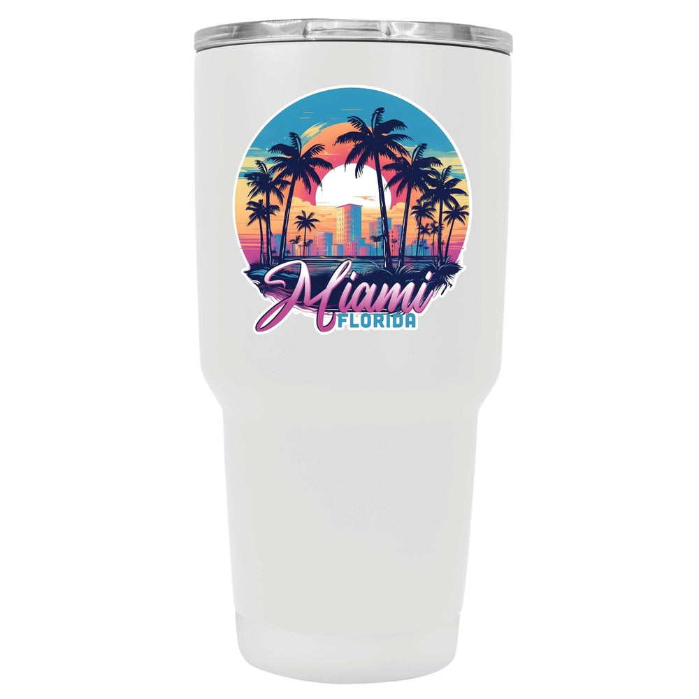 Miami Florida B Souvenir 24 oz Insulated Stainless Steel Tumbler Image 2