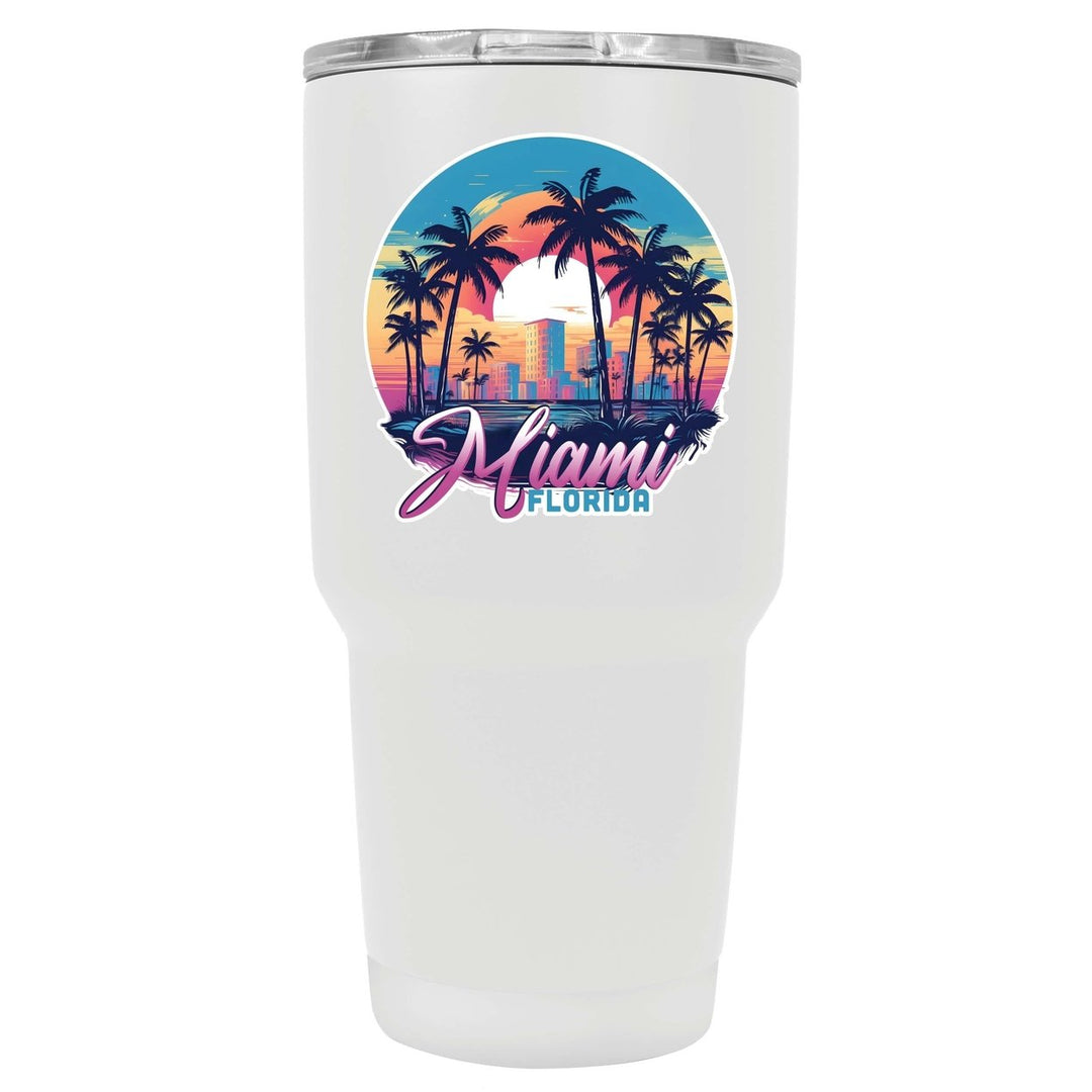 Miami Florida B Souvenir 24 oz Insulated Stainless Steel Tumbler Image 1