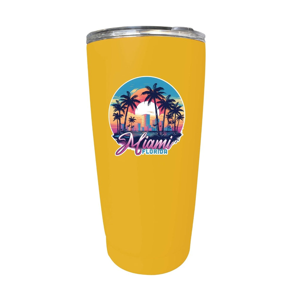 Miami Florida B Souvenir 16 oz Insulated Tumbler Image 2