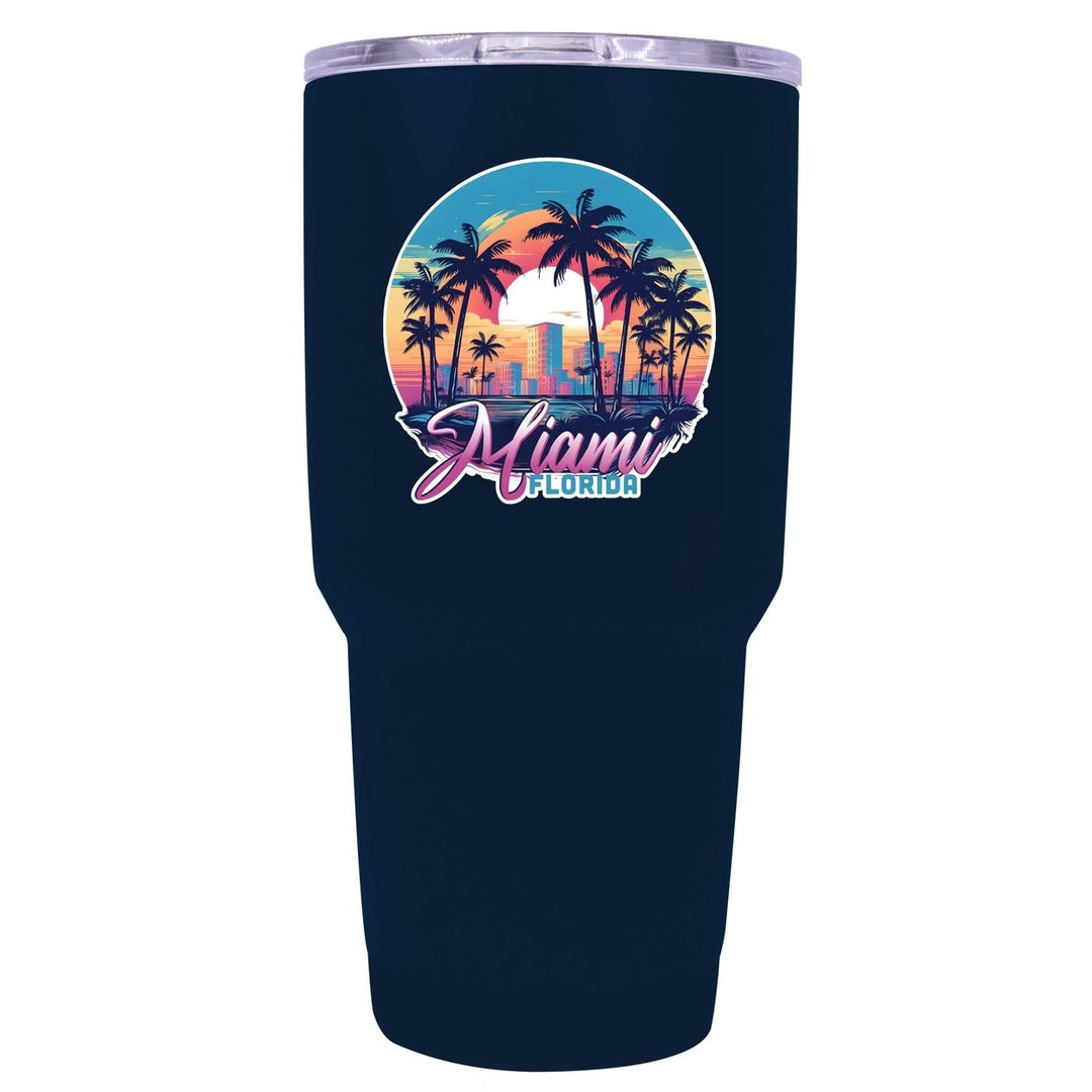 Miami Florida B Souvenir 24 oz Insulated Stainless Steel Tumbler Image 1