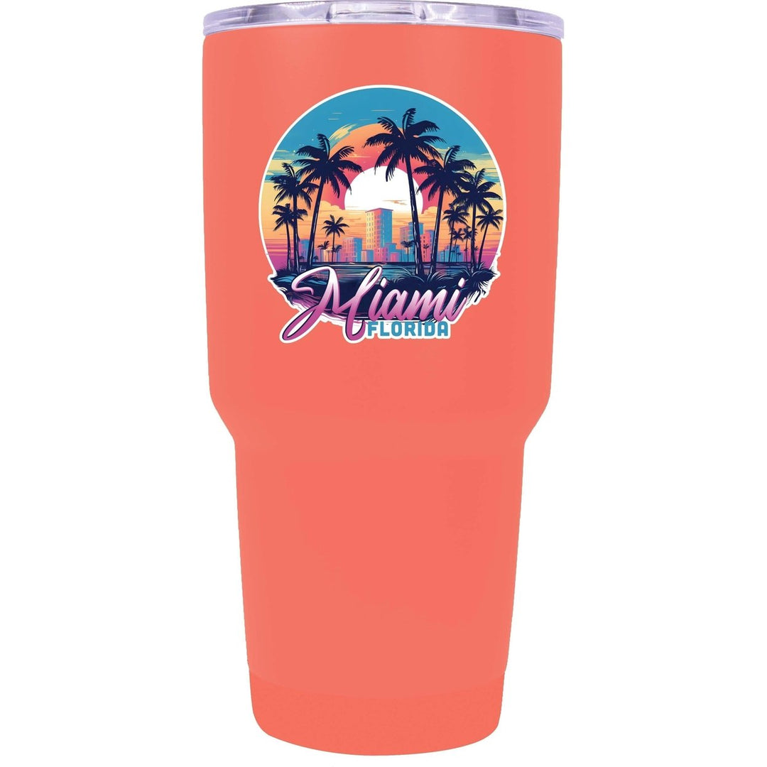 Miami Florida B Souvenir 24 oz Insulated Stainless Steel Tumbler Image 1