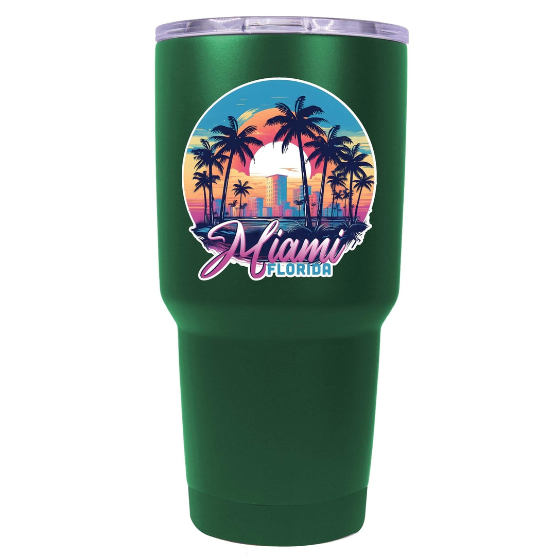 Miami Florida B Souvenir 24 oz Insulated Stainless Steel Tumbler Image 9