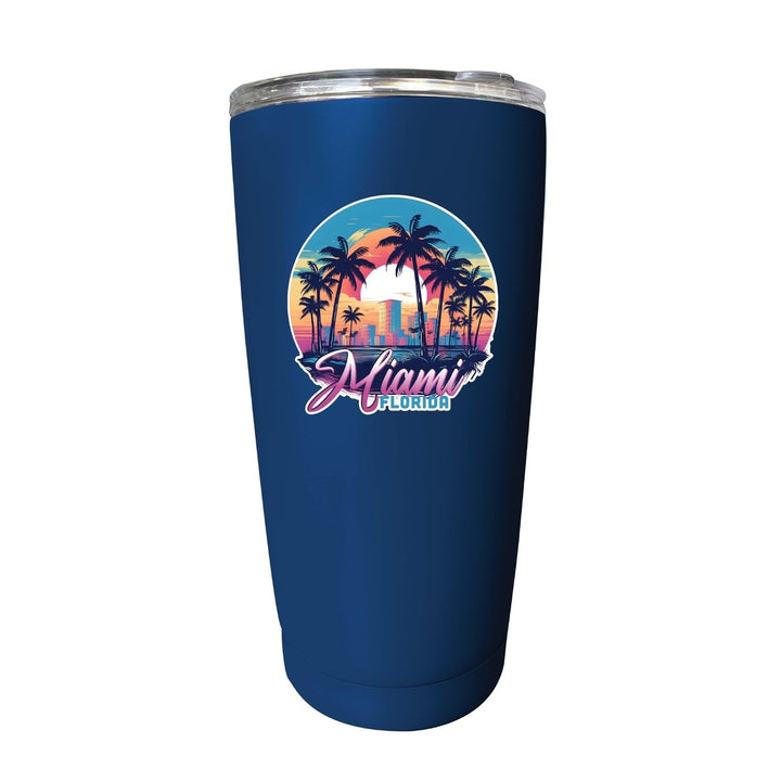 Miami Florida B Souvenir 16 oz Insulated Tumbler Image 1