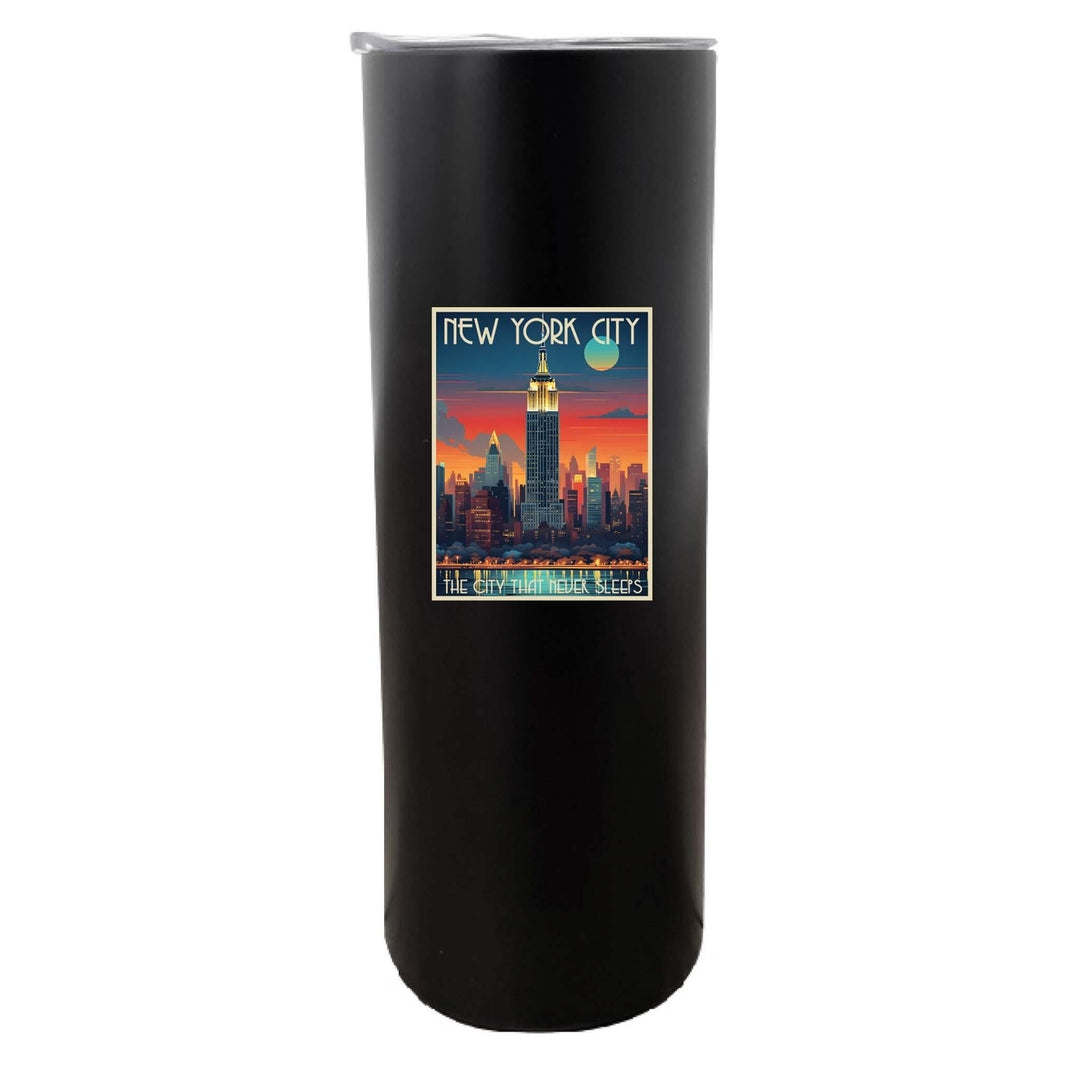 York City B Souvenir 20 oz Insulated Skinny Tumbler Image 1