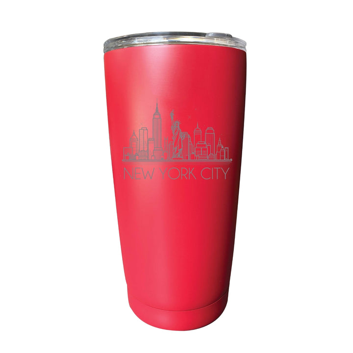 York City Souvenir 16 oz Engraved Insulated Tumbler Image 1