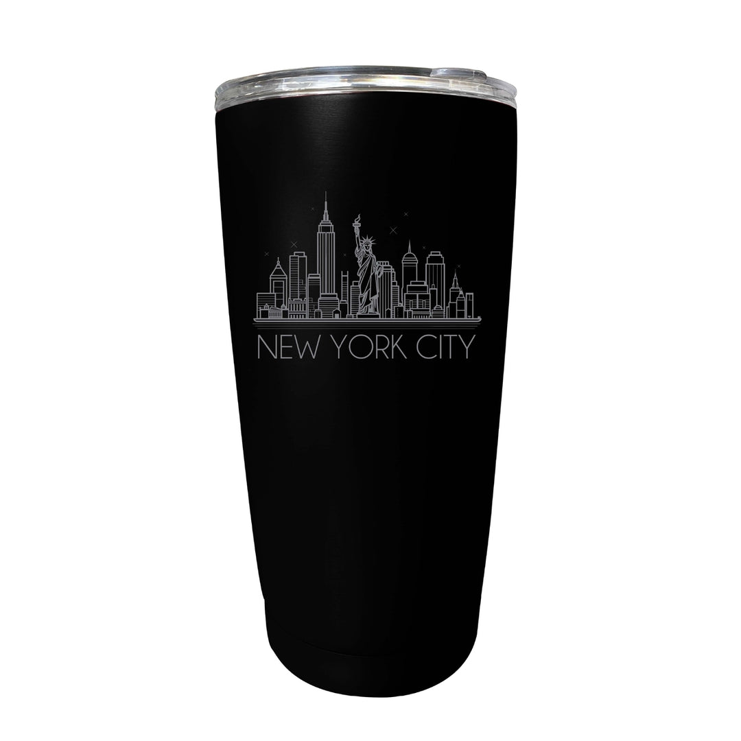 York City Souvenir 16 oz Engraved Insulated Tumbler Image 2