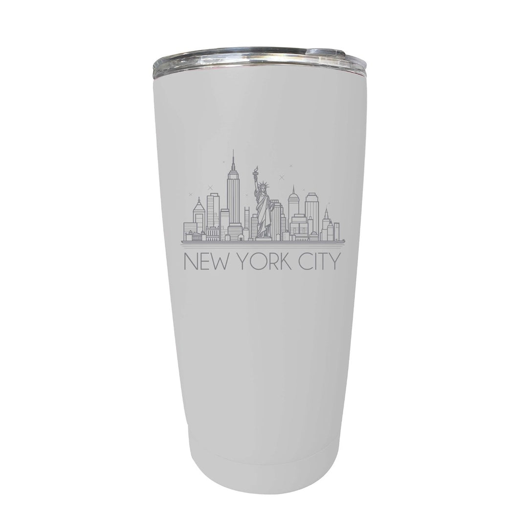 York City Souvenir 16 oz Engraved Insulated Tumbler Image 3