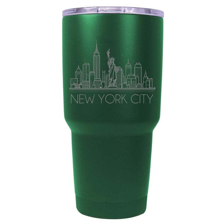 York City Souvenir 24 oz Engraved Insulated Tumbler Image 1