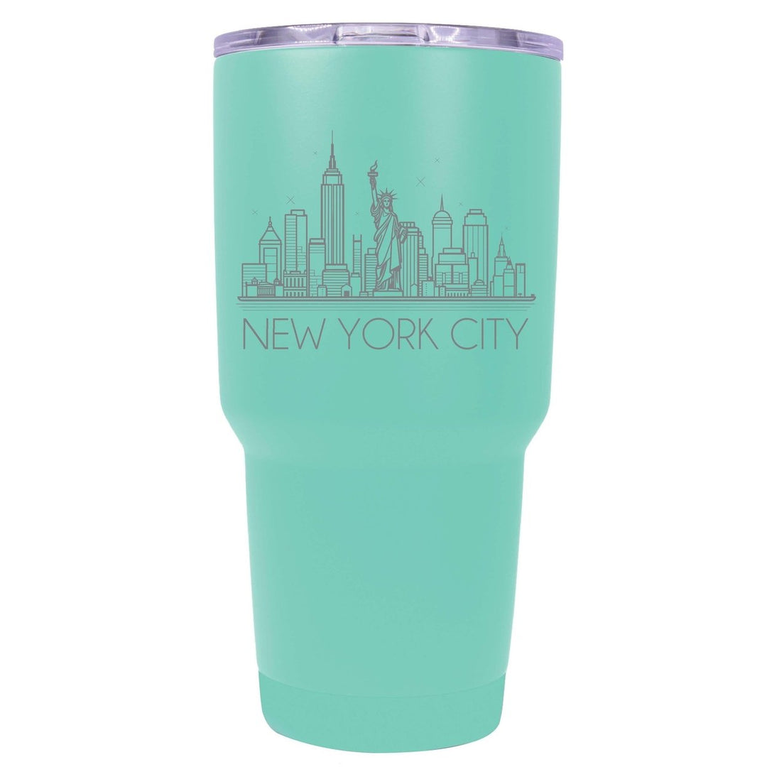 York City Souvenir 24 oz Engraved Insulated Tumbler Image 2