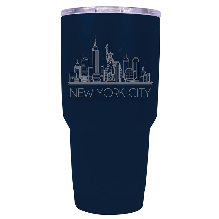 York City Souvenir 24 oz Engraved Insulated Tumbler Image 3