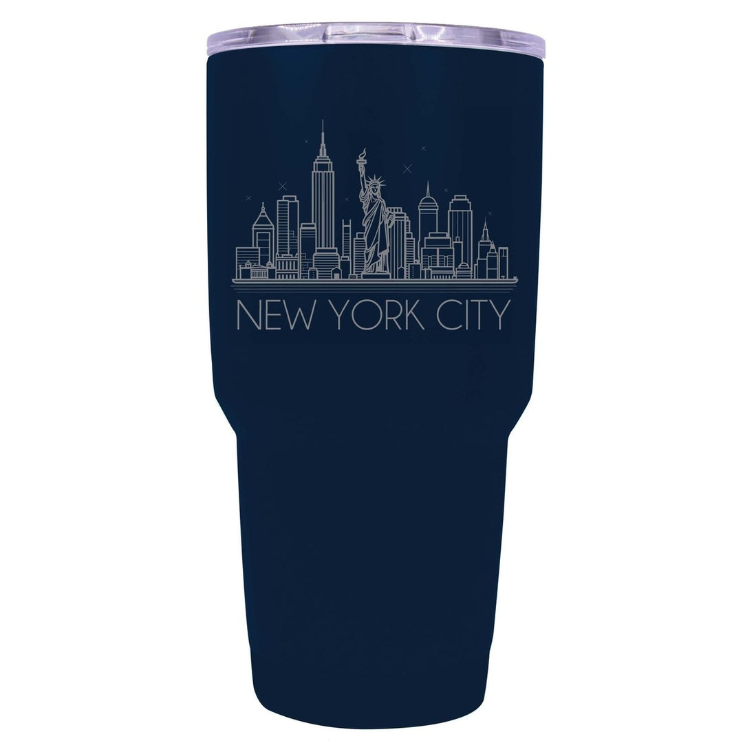 York City Souvenir 24 oz Engraved Insulated Tumbler Image 1