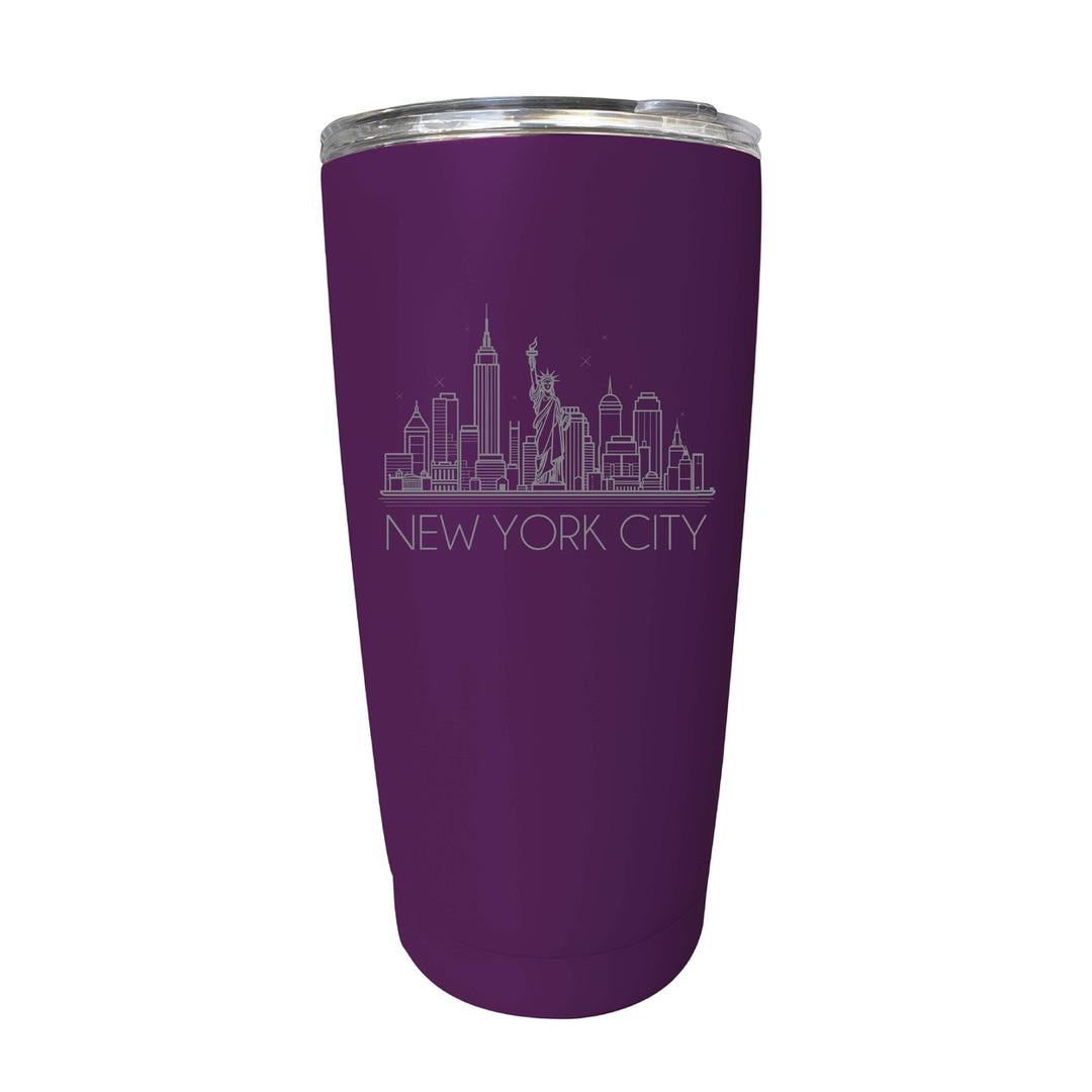 York City Souvenir 16 oz Engraved Insulated Tumbler Image 6