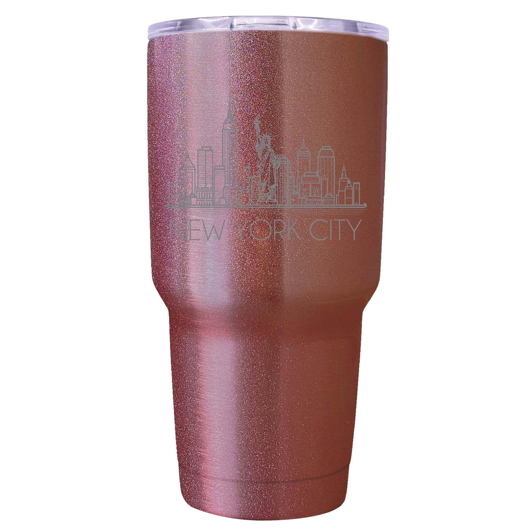 York City Souvenir 24 oz Engraved Insulated Tumbler Image 7