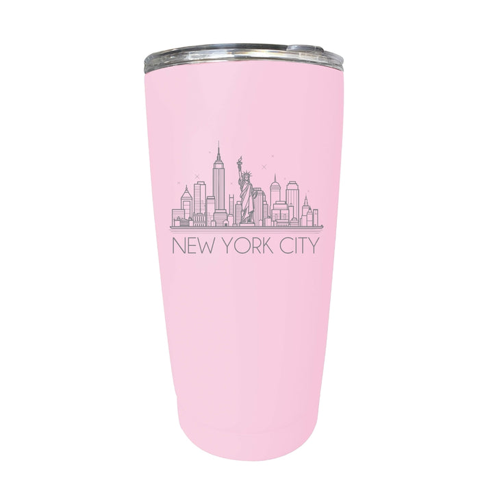 York City Souvenir 16 oz Engraved Insulated Tumbler Image 8