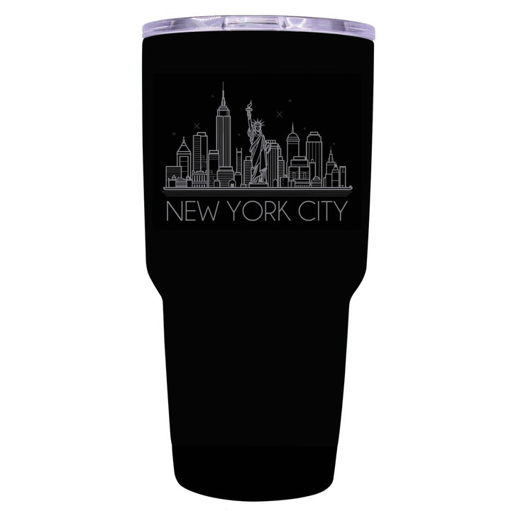 York City Souvenir 24 oz Engraved Insulated Tumbler Image 1