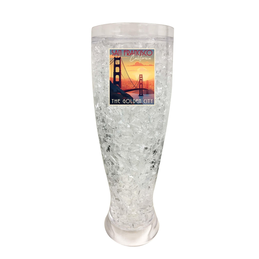 San Francisco California B Souvenir 16oz Broken Glass Frosty Mug Image 1