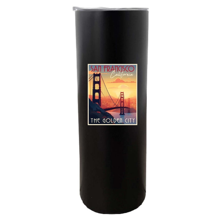 San Francisco California B Souvenir 20 oz Insulated Skinny Tumbler Glitter Image 6