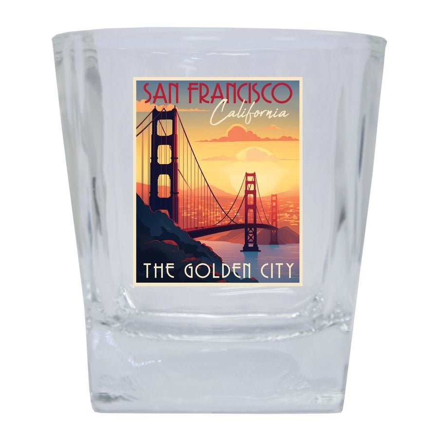 San Francisco California B Souvenir 8oz Whiskey Glass Image 1