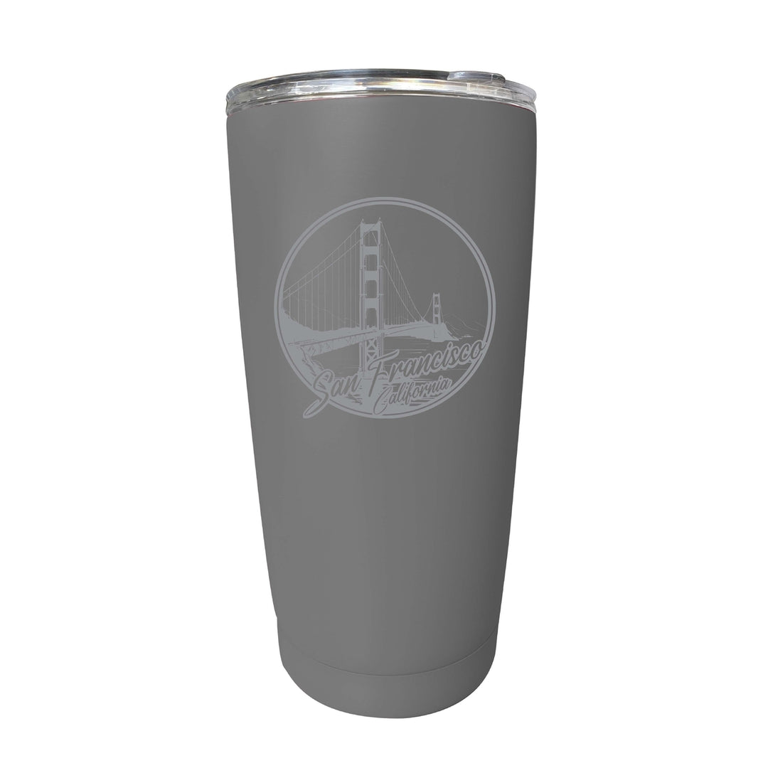 San Francisco California Souvenir 16 oz Engraved Insulated Tumbler Image 2