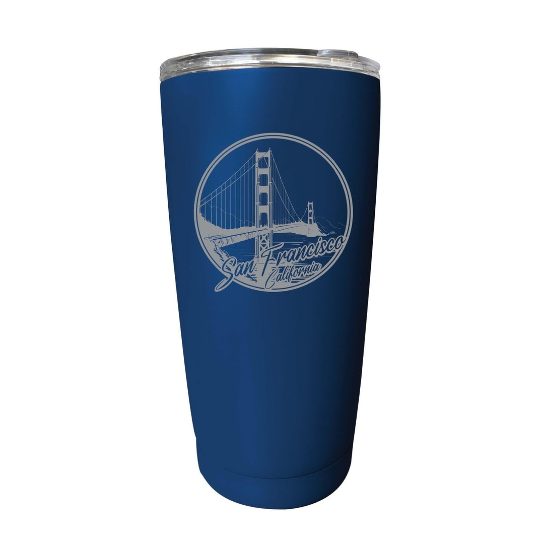 San Francisco California Souvenir 16 oz Engraved Insulated Tumbler Image 3