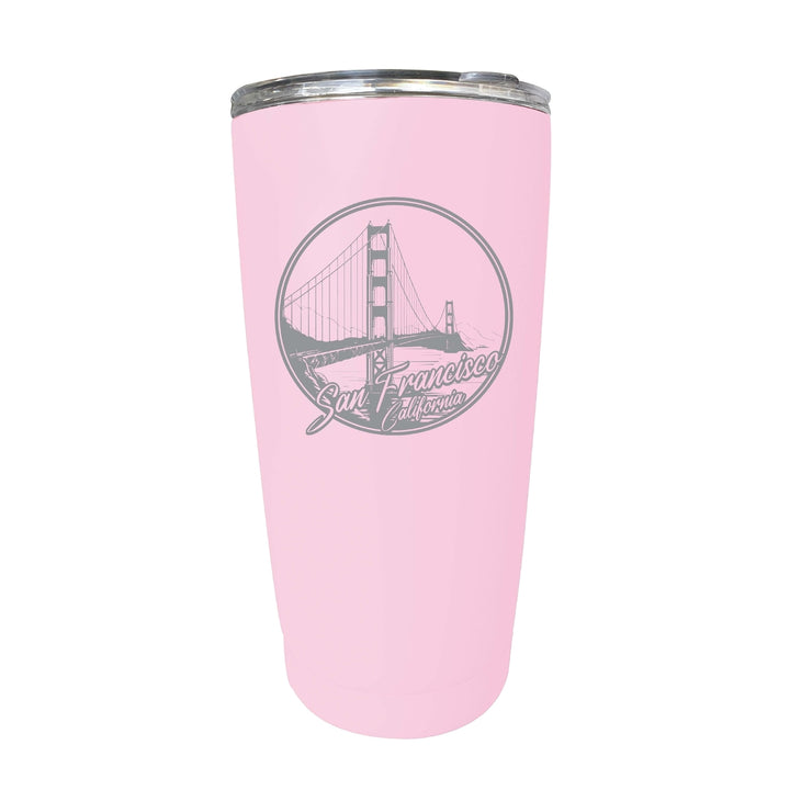 San Francisco California Souvenir 16 oz Engraved Insulated Tumbler Image 4