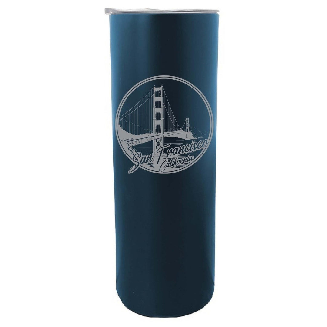 San Francisco California Souvenir 20 oz Engraved Insulated Skinny Tumbler Image 6