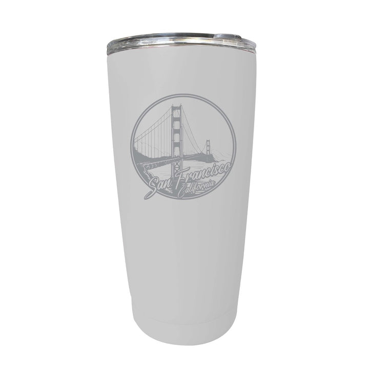 San Francisco California Souvenir 16 oz Engraved Insulated Tumbler Image 1