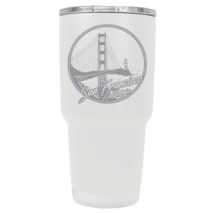 San Francisco California Souvenir 24 oz Engraved Insulated Tumbler Image 1